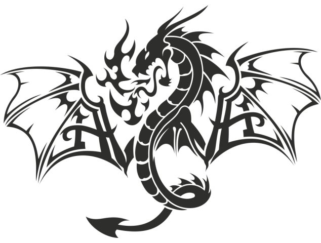 Sticker Dragon noir 