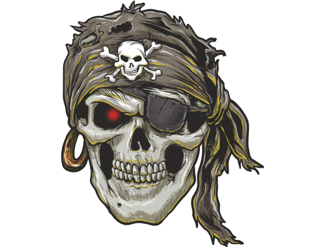Pirates - Blason | Autocollant plaque immatriculation