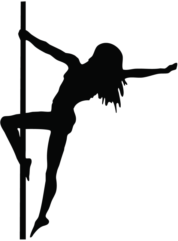 Silhouette Femme Sexy 2 Autocollants Stickers 